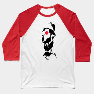 HERONS AND RED SUN Baseball T-Shirt